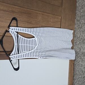 Universal Thread Black and White Striped Tank Top